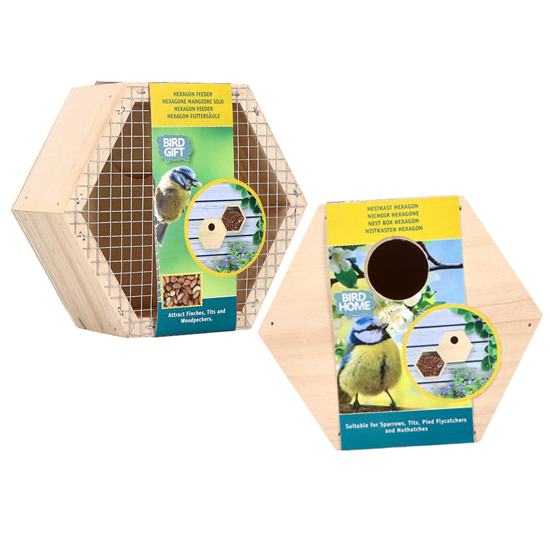 Vogelhuis hexagon | Eco relatiegeschenk